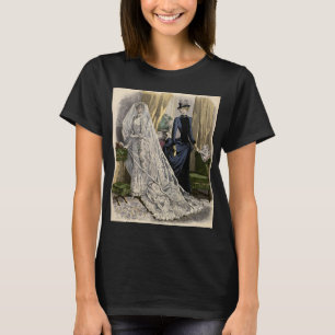 Trouwportret van een bruid uit het victoriaanse ti t-shirt