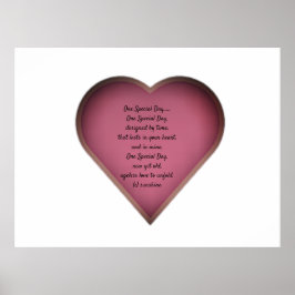 TROUWPOSTER EEN SPECIALE DAG GEDICHT POSTER