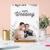 Trouwposter – Elegante Bruid & Bruidegom Groene De Acryl Bord (Huwelijk)