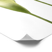 Trouwposter Favorieten "Dunne calla's". Poster (Hoek)