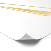 Trouwposter Gouden Bord met Bladeren Poster (Hoek)