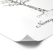 Trouwposter met vingerafdruk boom Aspen Poster (Hoek)