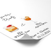 Trouwposter - Zijn en haar handtekeningcocktails Poster (Hoek)