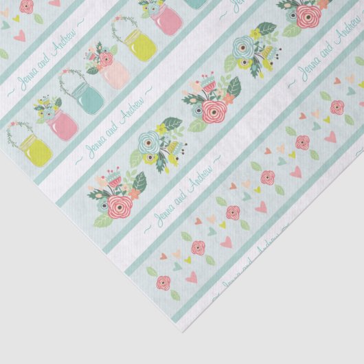 Trouwpot Mason Jar Tissuepapier (Detail)