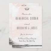 Trouwproef Uitnodiging Aquarel Perzik met Zeevaart (Voorkant / Achterkant)