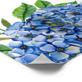Trouwproefdinerschild met Blauwe Hortensia's Poster (Hoek)