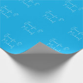 Trouwprofessioneel klassiek hemelsblauw cadeaupapier (Hoek)