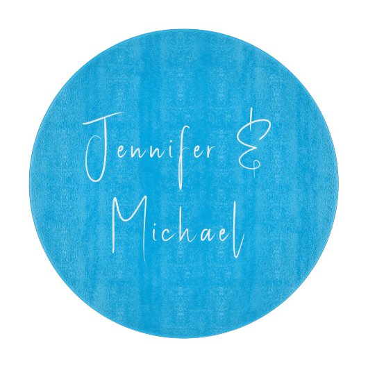 Trouwprofessioneel klassiek hemelsblauw snijplank (Voorkant)