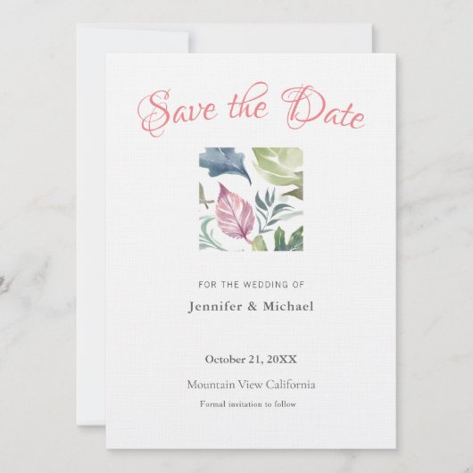 Trouwprofessioneel Minimalistisch Eenvoudig Modern Save The Date (Voorkant)