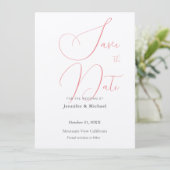 Trouwprofessioneel Minimalistisch Eenvoudig Modern Save The Date (Staand voorkant)