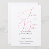 Trouwprofessioneel Minimalistisch Eenvoudig Modern Save The Date (Voorkant / Achterkant)