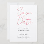 Trouwprofessioneel Minimalistisch Eenvoudig Modern Save The Date (Voorkant)