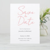 Trouwprofessioneel Minimalistisch Eenvoudig Modern Save The Date (Staand voorkant)