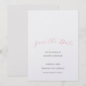 Trouwprofessioneel Minimalistisch Eenvoudig Modern Save The Date (Voorkant / Achterkant)