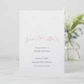 Trouwprofessioneel Minimalistisch Eenvoudig Modern Save The Date (Staand voorkant)