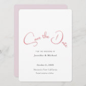 Trouwprofessioneel Minimalistisch Eenvoudig Modern Save The Date (Voorkant / Achterkant)