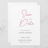 Trouwprofessioneel Minimalistisch Eenvoudig Modern Save The Date (Voorkant / Achterkant)