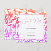 Trouwprofessioneel Minimalistisch Leuke Bloem Save The Date (Voorkant / Achterkant)