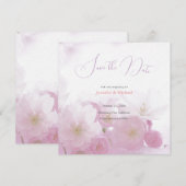 Trouwprofessioneel Minimalistisch Leuke Bloem Save The Date (Voorkant / Achterkant)