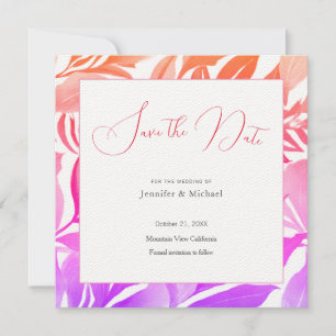 Trouwprofessioneel Minimalistisch Mooie Bloemen Save The Date