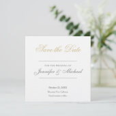Trouwprofessioneel Minimalistisch Save The Date (Staand voorkant)
