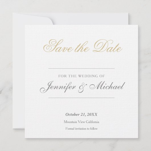 Trouwprofessioneel Minimalistisch Save The Date (Voorkant)