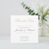Trouwprofessioneel Minimalistisch Save The Date (Staand voorkant)