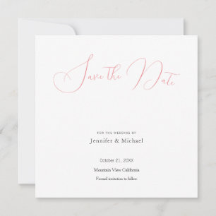 Trouwprofessioneel Minimalistische Cute Save the D Kaart