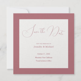 Trouwprofessioneel Minimalistische Roze Goudkleur Save The Date