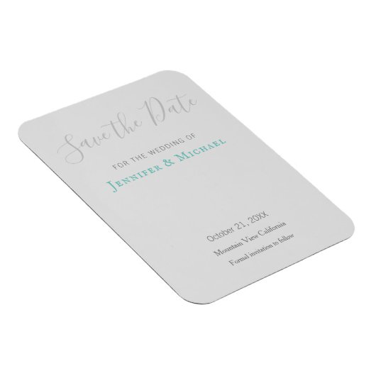 Trouwprofessioneel ontwerp moderne bewaar de datum magneet (Rechterzijde)