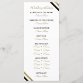 Trouwprogramma, Altijd & Voor Altijd, Faux Gold Programmakaart (Achterkant)