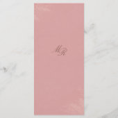 Trouwprogramma Blush Romance Programmakaart (Achterkant)