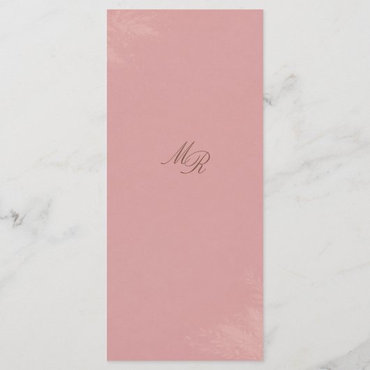 Trouwprogramma Blush Romance Programmakaart (Achterkant)