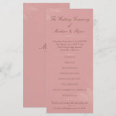 Trouwprogramma Blush Romance Programmakaart (Voorkant / Achterkant)