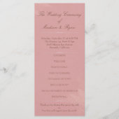 Trouwprogramma Blush Romance Programmakaart (Voorkant)