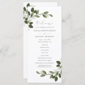 Trouwprogramma Blushing Sprigs Programmakaart (Voorkant / Achterkant)