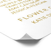 Trouwprogramma Bord Grootte Gouden Calligrafie Poster (Hoek)