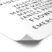 Trouwprogramma Bord Grootte Paarse Roos Bloemig Poster (Hoek)