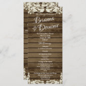 Trouwprogramma Country Barn Romance Programmakaart (Voorkant / Achterkant)