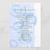 Trouwprogramma Cultuur Mozaïek Bloemig Blauw 2 Programmakaart (Achterkant)