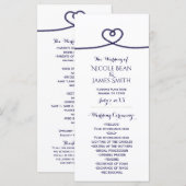 Trouwprogramma 'De knoop in de zeilhart' Programmakaart (Voorkant / Achterkant)