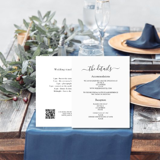Trouwprogramma details QR-code zwart wit