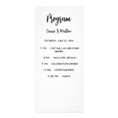 Trouwprogramma diner menu wit zwart (Voorkant)