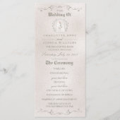 TROUWPROGRAMMA | Elegant Roos van schoonheid Programmakaart (Voorkant)