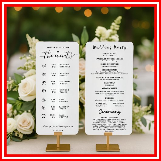 Trouwprogramma Elegant Trouwprogramma Kaart