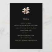 Trouwprogramma Elegant Zwart en Goud Programmakaart (Voorkant)