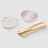 Trouwprogramma Elegante moderne Blush Pearl Stripe Handwaaier (Niet-gemonteerd)