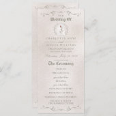 TROUWPROGRAMMA | Elegante rode roos van schoonheid Programmakaart (Voorkant / Achterkant)