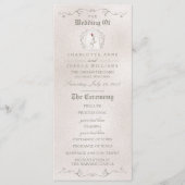 TROUWPROGRAMMA | Elegante rode roos van schoonheid Programmakaart (Voorkant)