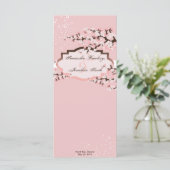 Trouwprogramma - Elegante roze kersenbloesems Programmakaart (Staand voorkant)